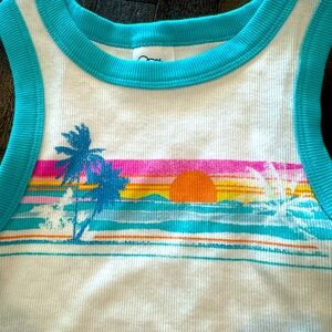 Art Class beach racer back tank top girls size 10/12